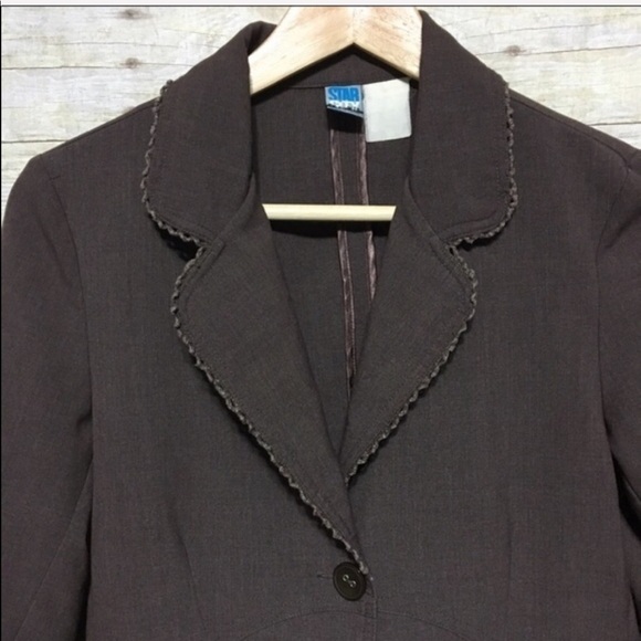 Vintage Star City 3/4 sleeve cropped peplum jacket blazer - Picture 3 of 5